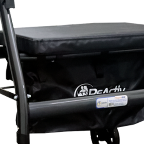 Andadera Rollator Bariátrica Extra Ancha - Plegable con Ruedas - Gris