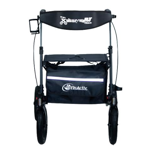  Andadera Xtreme Rollator de Aluminio,Ruedas Neumáticas de 12",Negro Obsidiana.