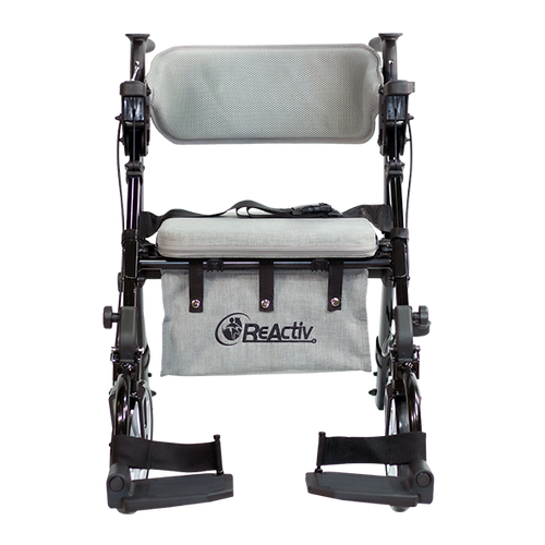  Rollator de Aluminio Híbrida, Color Gris Acerado