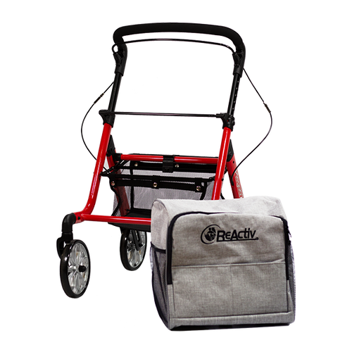  Rollator de Aluminio To Shop, Color Rojo Brillante 