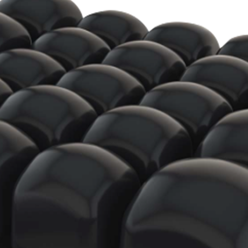 Cojín Roho Mosaic 16x16 - PolyVinyl Negro - Incluye Funda