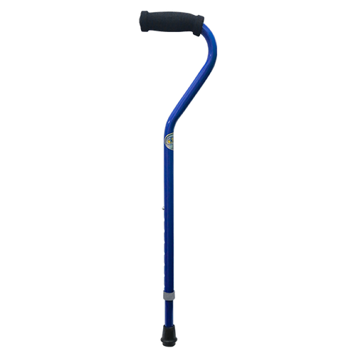 Bastón de Aluminio Esmaltado Mango Cuello de Ganso - Azul Brillante