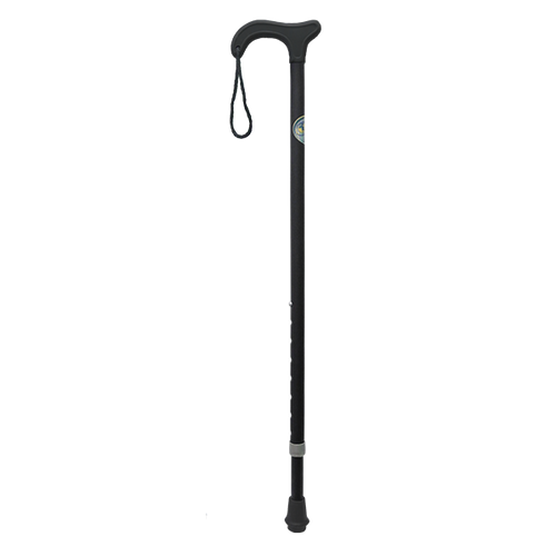 Bastón de Aluminio Esmaltado - Mango Alemán - Negro Mate Texturizado