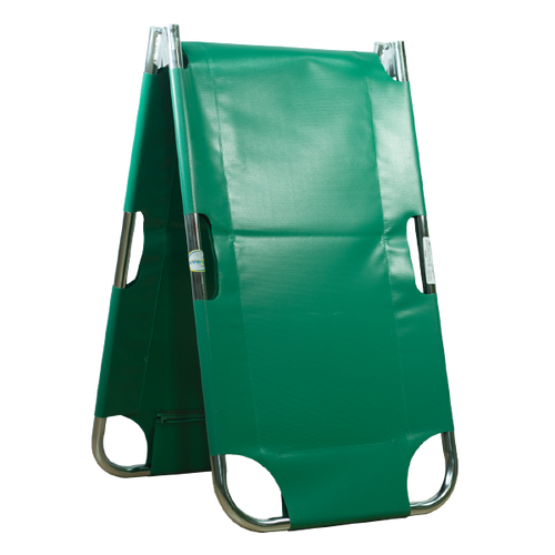 Camilla para Rescate - Plegadiza con Lona Verde - Cromada