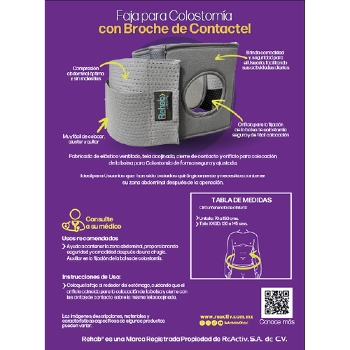  Faja para Colostomía con Broche de Contactel , XXgd