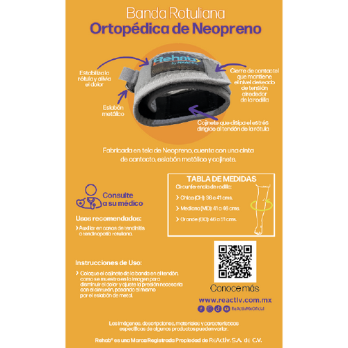  Banda Rotuliana Ortopédica de Neopreno , Md