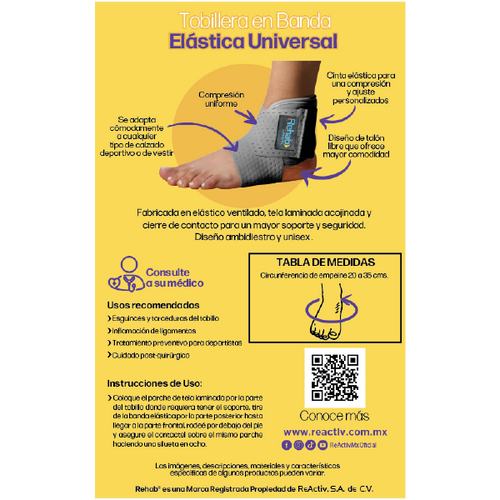  Tobillera en Banda Elástica , Unitalla