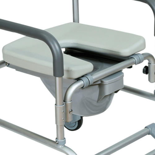 Silla Cómodo Ducha de Aluminio - con Ruedas - Gris