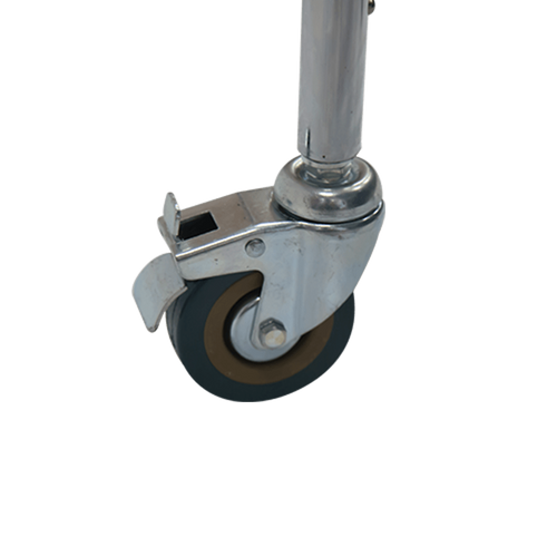 Cómodo Plegable de Acero con Ruedas - Cromado