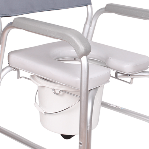 Silla Cómodo Ducha de Aluminio con Ruedas - Acojinado