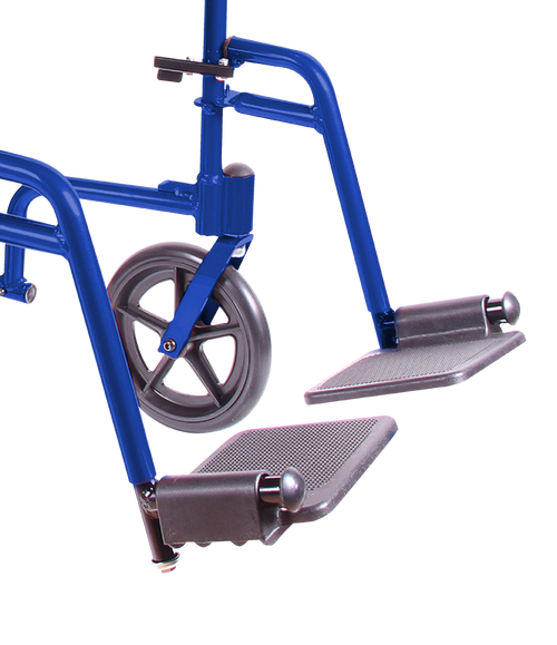 Silla de Ruedas de Aluminio Tipo Traslado de Lujo - Ruedas Traseras 12 pulgadas con freno