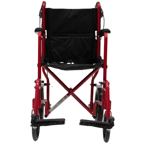 Silla de Ruedas de Aluminio Tipo Traslado de Lujo - Ruedas Traseras 12 pulgadas con freno