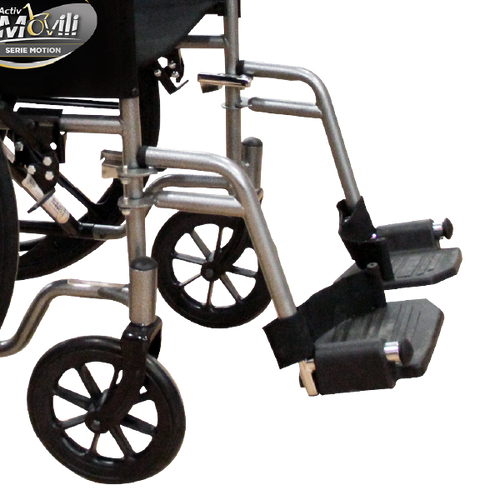 Silla de Ruedas  con Brazos Fijos - Descansapies Abatibles/Desmontables - Platinum Vein