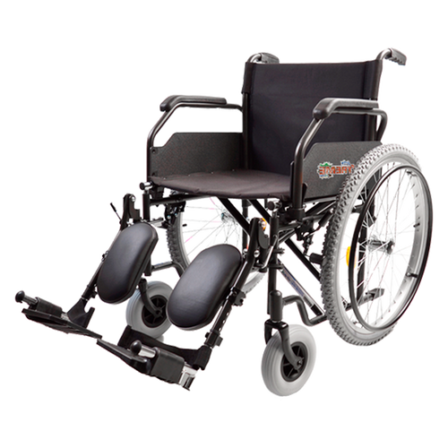 Silla de Ruedas Xtreme con Brazos FlipUp y Descansapies Abatibles y Elevapiernas - 20 pulgadas - Neumática - Negro Lodo