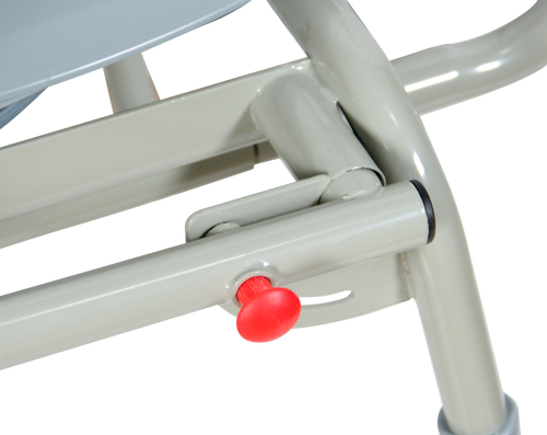 Silla Cómodo  de Acero con Ruedas Asiento - Gris