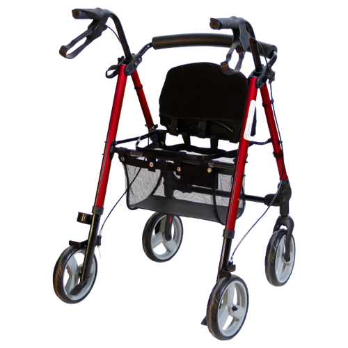 Andadera Rollator KD de Aluminio - Plegable - Roja