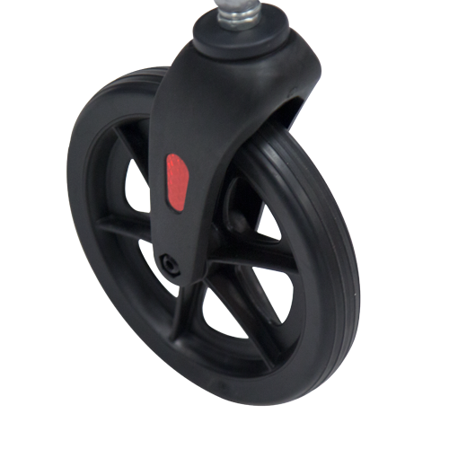 Andadera Rollator de Aluminio Ultra Compacta de Lujo con Ruedas - Rojo Brillante