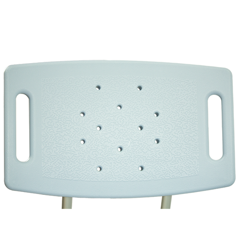  Banco Ducha Bariátrico de Aluminio Reforzado con Respaldo, Color Azul Celeste