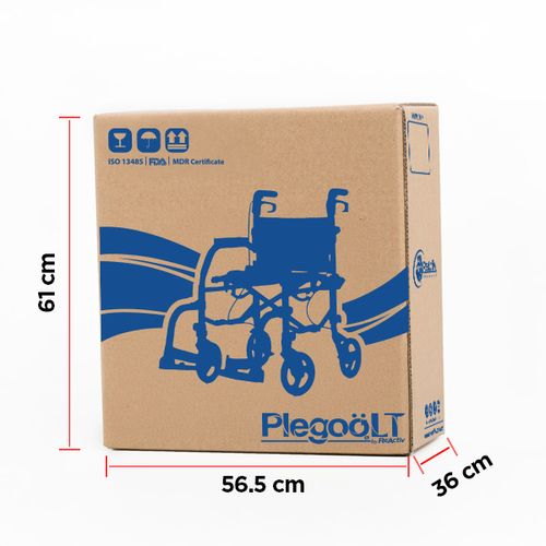  Silla de Ruedas Semi Bariátrica de Aluminio, Color Champagne 