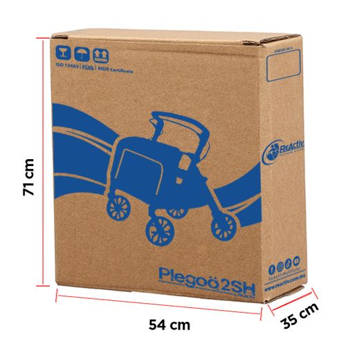  Rollator de Aluminio To Shop, Color Rojo Brillante 