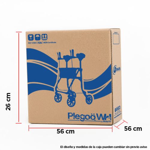  Rollator de Aluminio para Uso Interior, Color Azul Metálico