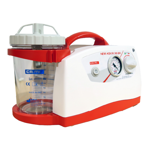Aspirador de Secreciones New Askir 36 con Batería de 12V con Frasco de Policarbonato de 1000 ml
