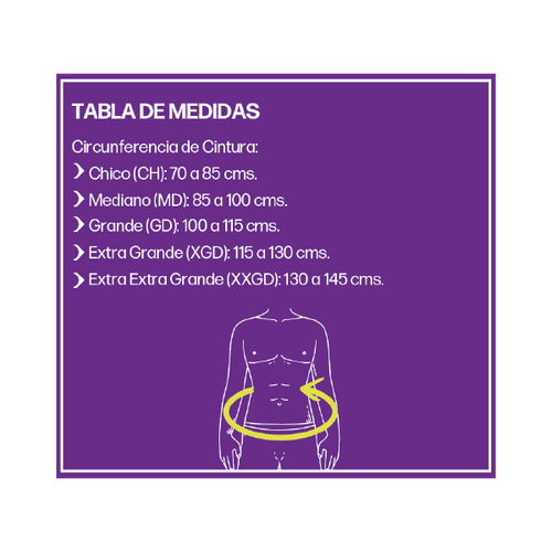  Faja Dorsolumbar Elástica Reforzada con Varillas de Aluminio , Gd