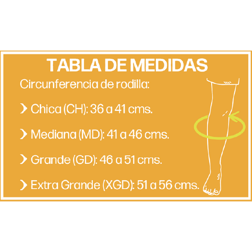  Rodillera Corta de Neopreno con Varillas Flexibles y Broche de Contactel , Ch