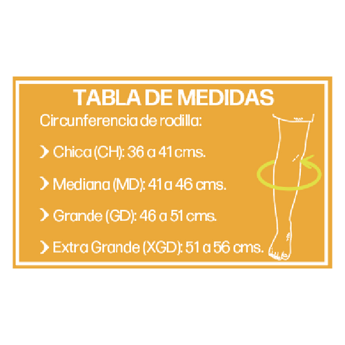  Rodillera Larga de Neopreno con Varillas Flexibles y Broche de Contactel , Gd