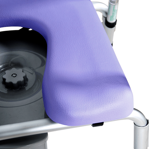 Cómodo de Aluminio para Ducha 4 en 1 Plegable con Respaldo - Púrpura