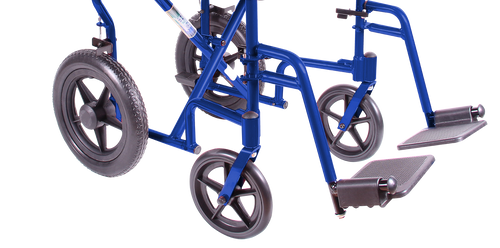 Silla de Ruedas de Aluminio Tipo Traslado de Lujo - Ruedas Traseras 12 pulgadas con freno