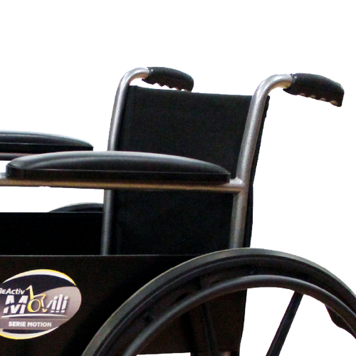 Silla de Ruedas  con Brazos Fijos - Descansapies Abatibles/Desmontables - Platinum Vein