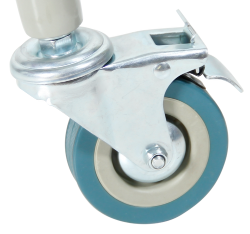 Silla Cómodo  de Acero con Ruedas Asiento - Gris