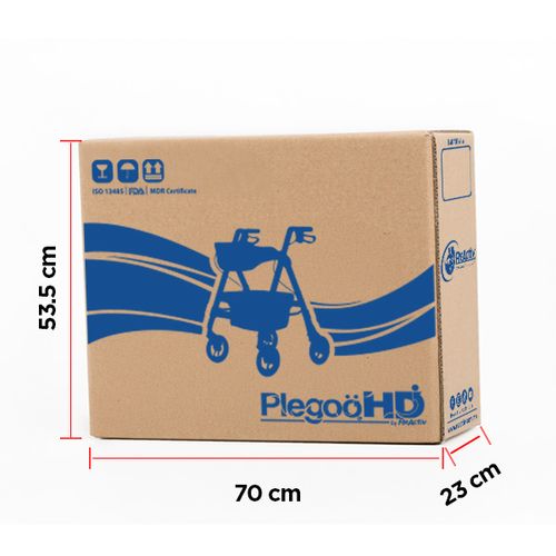  Rollator Bariátrica de Aluminio, Color Naranja Brillante