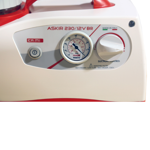 Aspirador de Secreciones New Askir 230 con Batería de 12V con Frasco de Policarbonato de 1000 ml