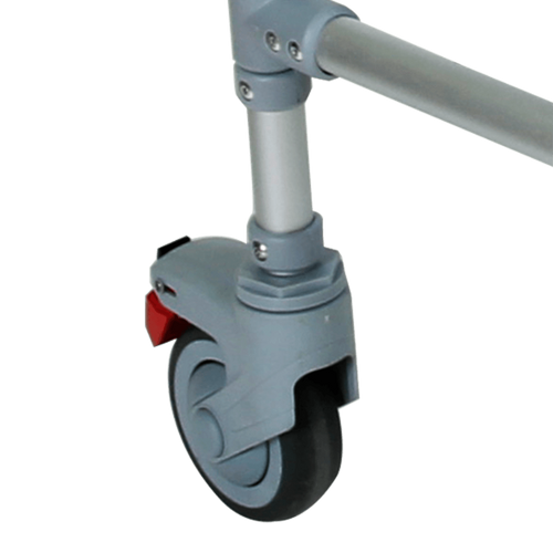 Silla Cómodo Ducha de Aluminio - con Ruedas - Gris