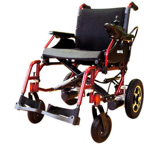 Silla de Ruedas Eléctrica de Aluminio izzyGo - 19 pulgadas - Roja