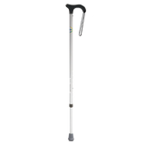 Bastón de Aluminio de 1 Apoyo - Mango Alemán - Gris
