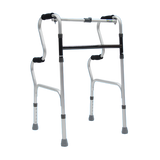 Andadera de Aluminio Recíproca Doble Apoyo - Plegable - Gris