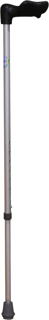 Bastón de 1 Apoyo Mango Anatómico Mano Derecha - Negro