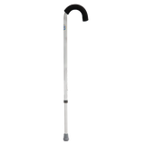 Bastón de Aluminio de 1 Apoyo - Mango Curvo - Negro