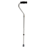 Bastón de Aluminio de 1 Apoyo - Cuello de Ganso - Negro