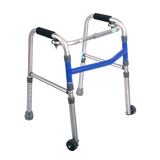 Andadera de Aluminio Infantil Plegable con Ruedas de 2 pulgadas - Azul