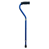 Bastón de Aluminio Esmaltado Mango Cuello de Ganso - Azul Brillante