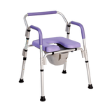 Cómodo de Aluminio para Ducha 4 en 1 Plegable con Respaldo - Púrpura