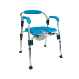 Cómodo de Aluminio para Ducha 4 en 1 Plegable con Respaldo - Azul
