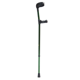 Muletas Canadienses de Aluminio - Adulto - Puño Ergonómico Ajustable - Verde