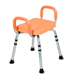 Banco para Ducha de Aluminio sin Respaldo y Descansabrazos Desmontable - Durazno