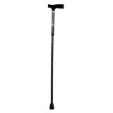 Bastón de Aluminio de 1 Apoyo - Mango Alemán - Plegable - Gris Grafito