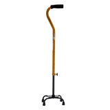 Bastón de Aluminio de 4 Apoyos de Lujo - Base Metálica - Imitación Madera Maple